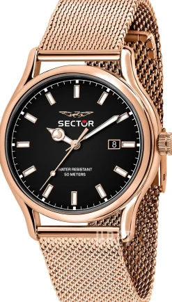 660 Svart/Roséguldstonat stål Ø43 mm