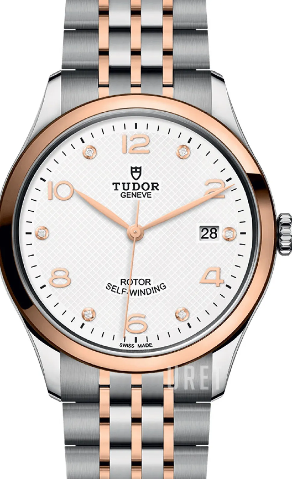 1926 Vit/Roséguldstonat stål Ø39 mm