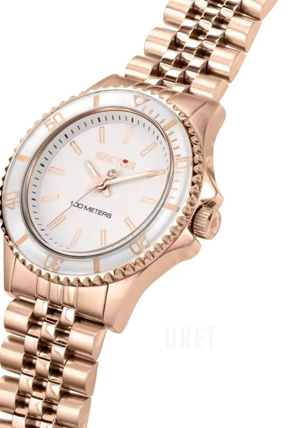 230 Vit/Roséguldstonat stål Ø35 mm