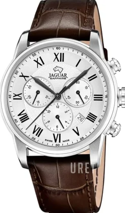 Acamar Silverfärgad/Läder Ø42 mm