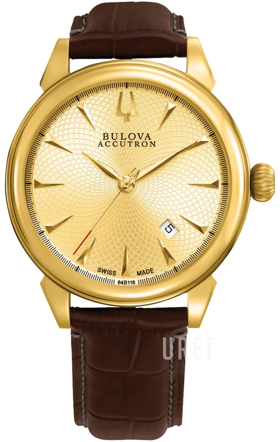 Accutron Guld/Läder Ø42 mm