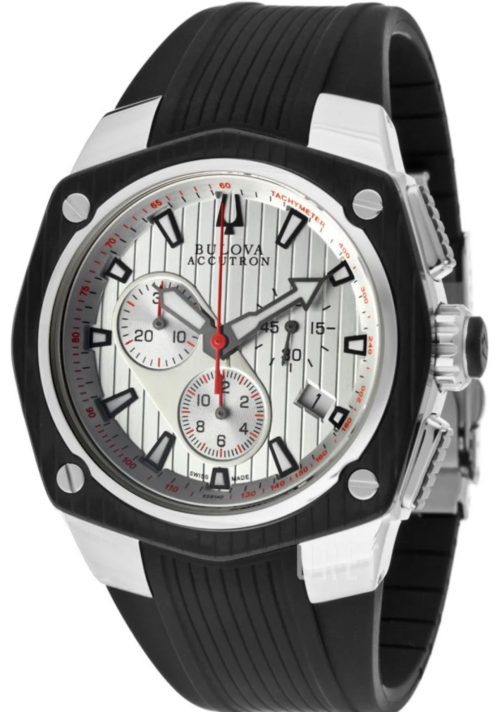 Accutron Silverfärgad/Gummi Ø43 mm