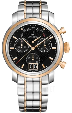 Accutron Svart/Roséguldstonat stål Ø44 mm