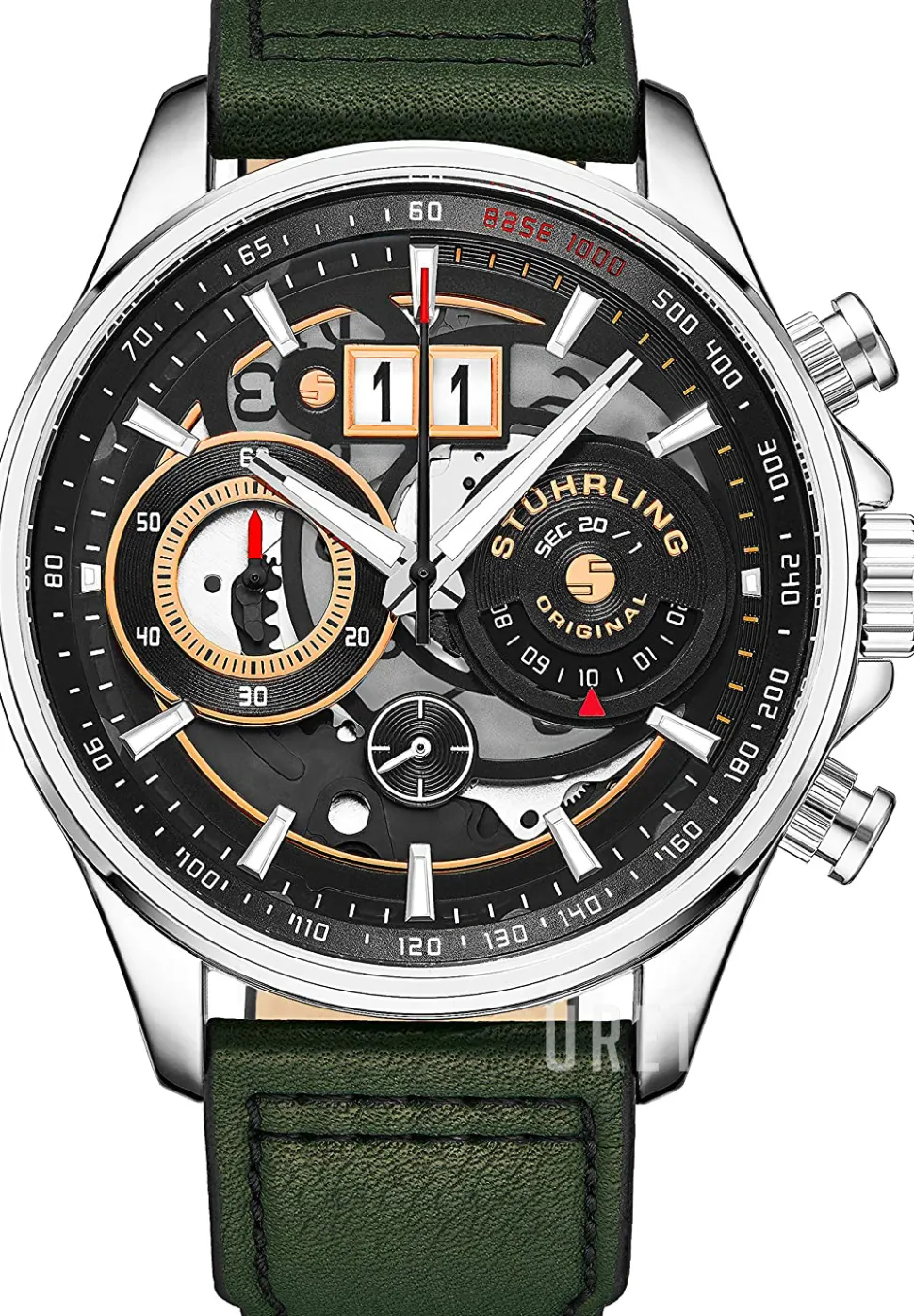 Ace Aviator Svart/Läder Ø45 mm