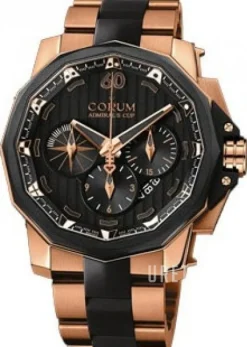 Admirals Cup Challaenger 48 Svart/18 karat roséguld Ø48 mm