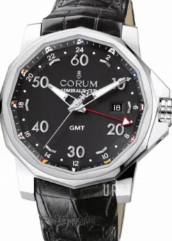 Admirals Cup Challaenger 44 Svart/Läder Ø44 mm