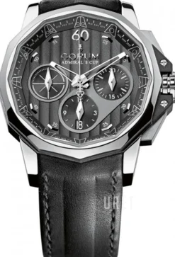 Admirals Cup Challaenger 44 Svart/Läder Ø44 mm