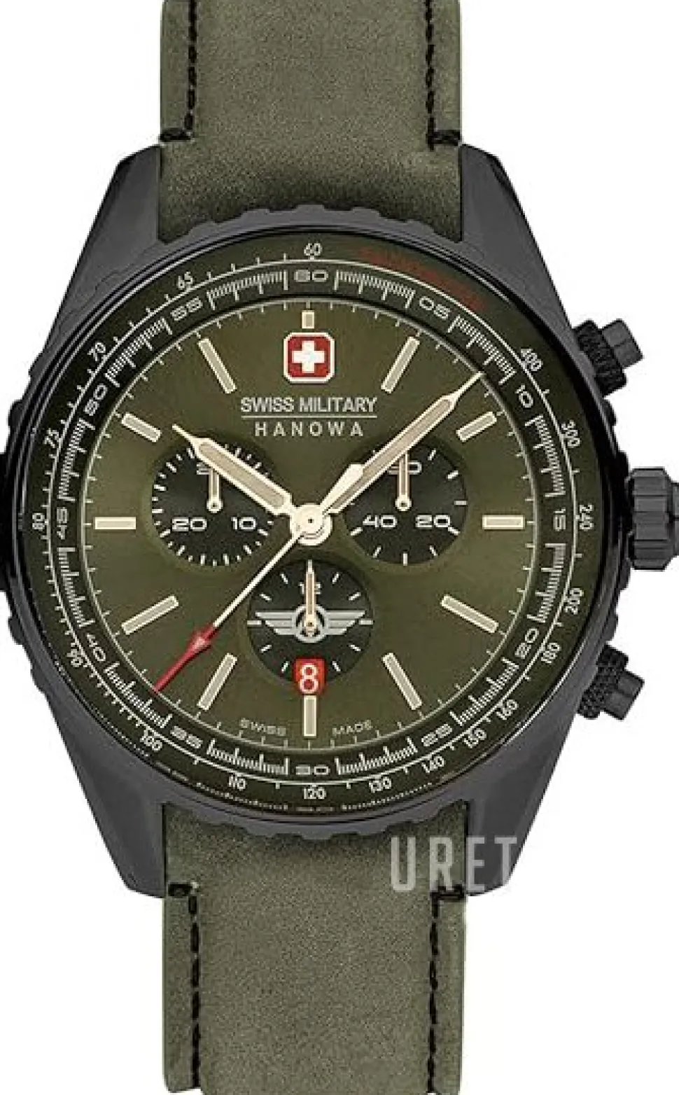 Afterburn Grön/Läder Ø42 mm