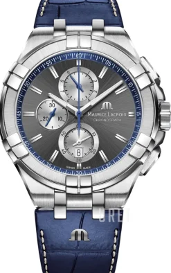 Aikon Grå/Läder Ø44 mm