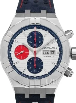 Aikon Silverfärgad/Läder Ø44 mm