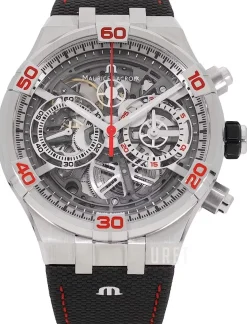 Aikon Silverfärgad/Läder Ø44 mm