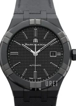 Aikon Svart/Läder Ø42 mm