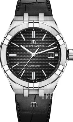 Aikon Svart/Läder Ø42 mm