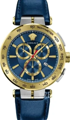 Aion Blå/Läder Ø45 mm