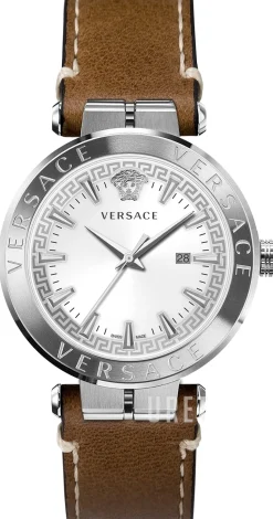 Aion Vit/Läder Ø44 mm