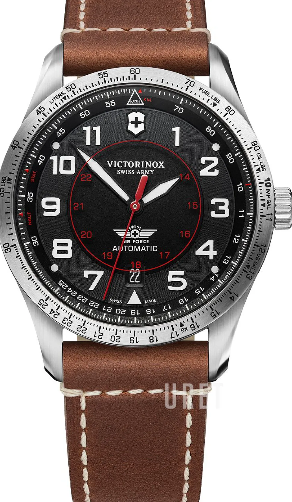 Airboss Svart/Läder Ø42 mm