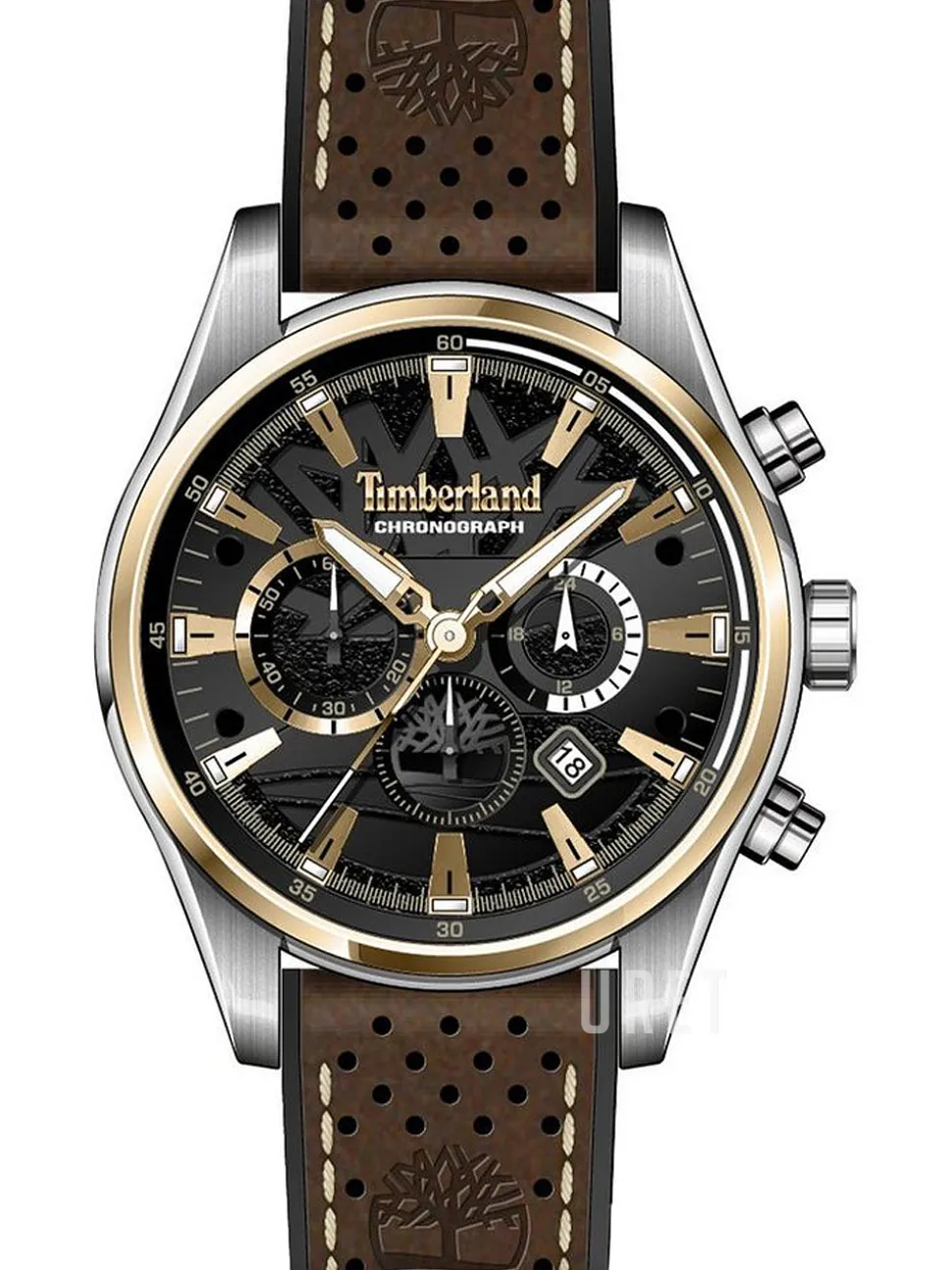 Aldridge Svart/Läder Ø46 mm