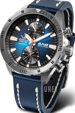 Almaz Blå/Läder Ø47 mm