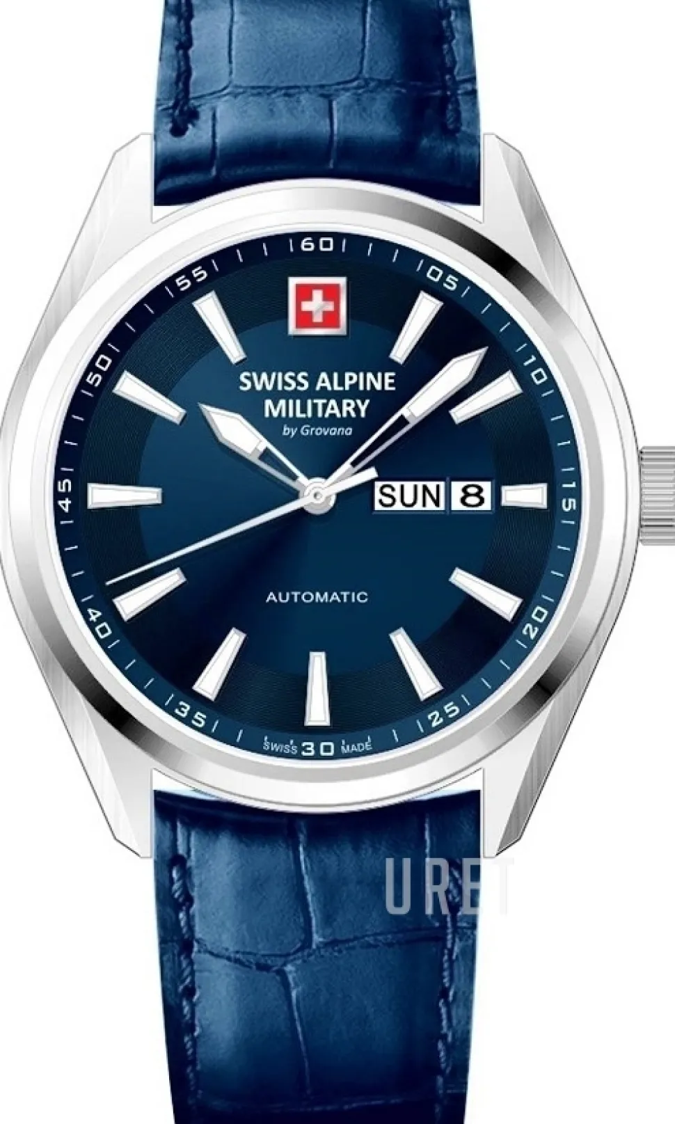 Alpine by Grovana Blå/Läder Ø43 mm