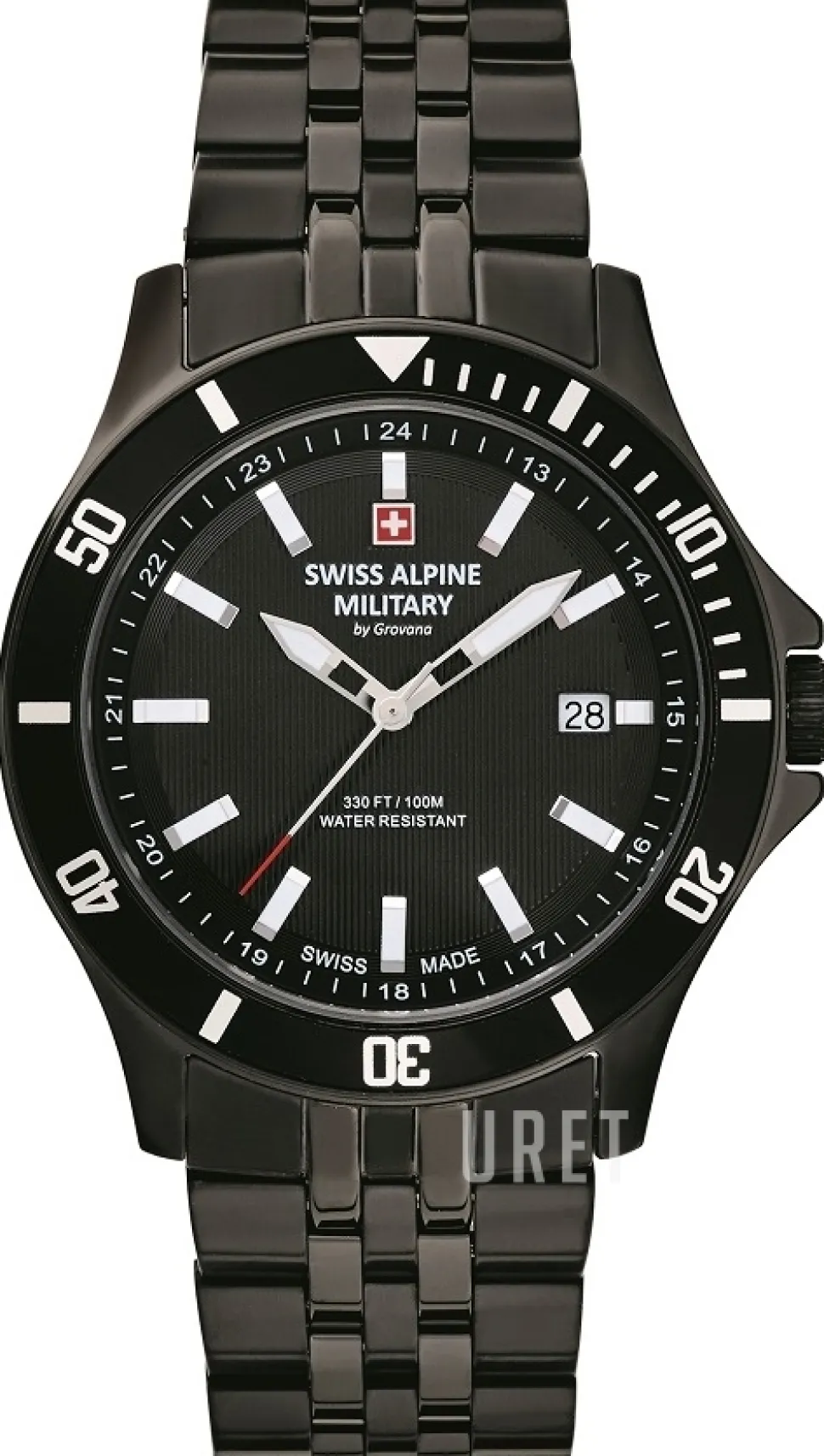 Alpine by Grovana Svart/Stål Ø42 mm