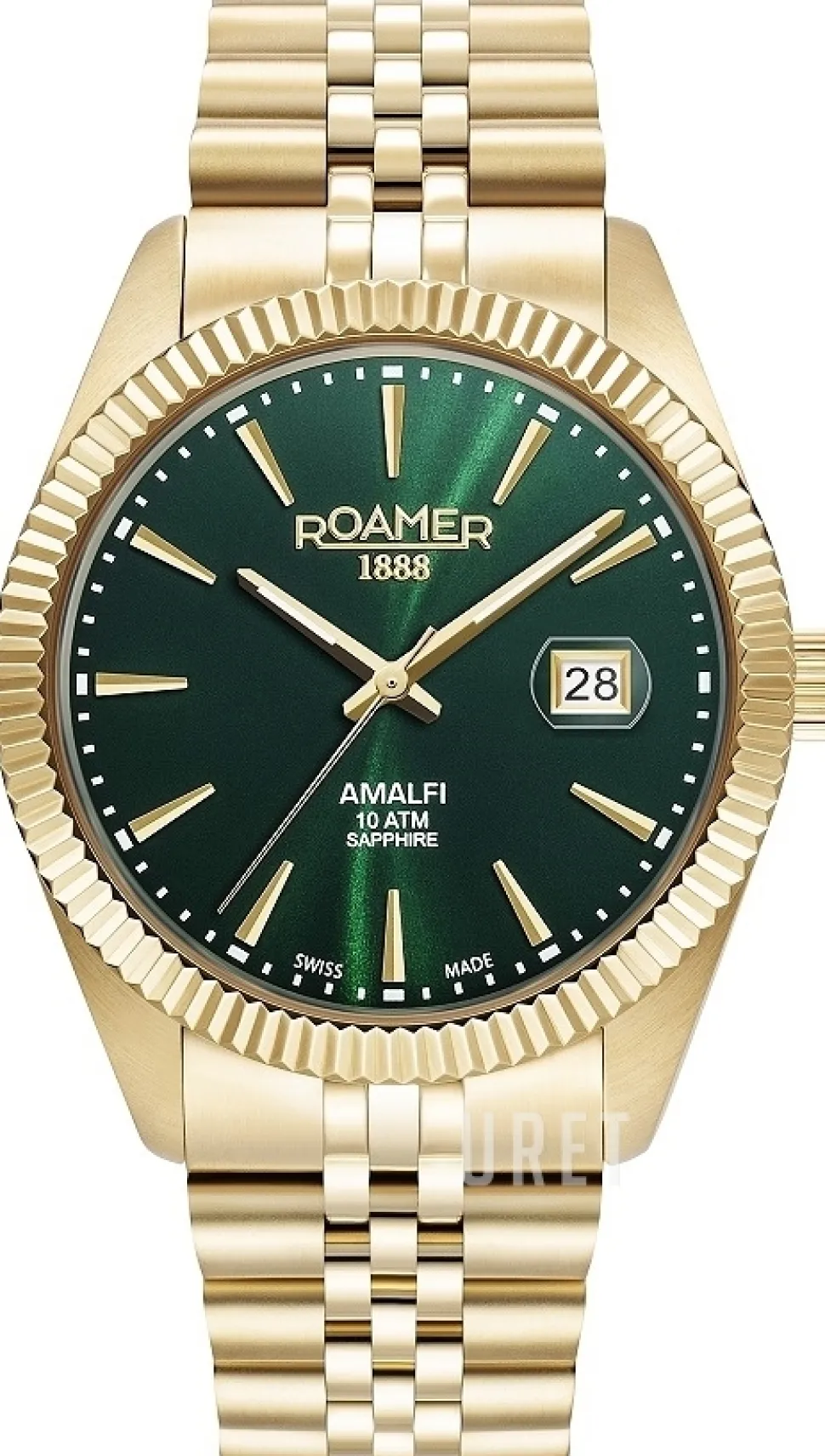 Amalfi Gents Grön/Gulguldtonat stål Ø42 mm