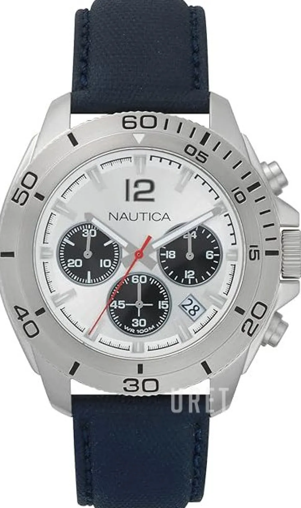 Andover Silverfärgad/Läder Ø45 mm