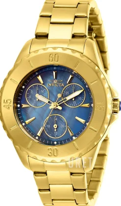 Angel Blå/Gulguldtonat stål Ø38 mm