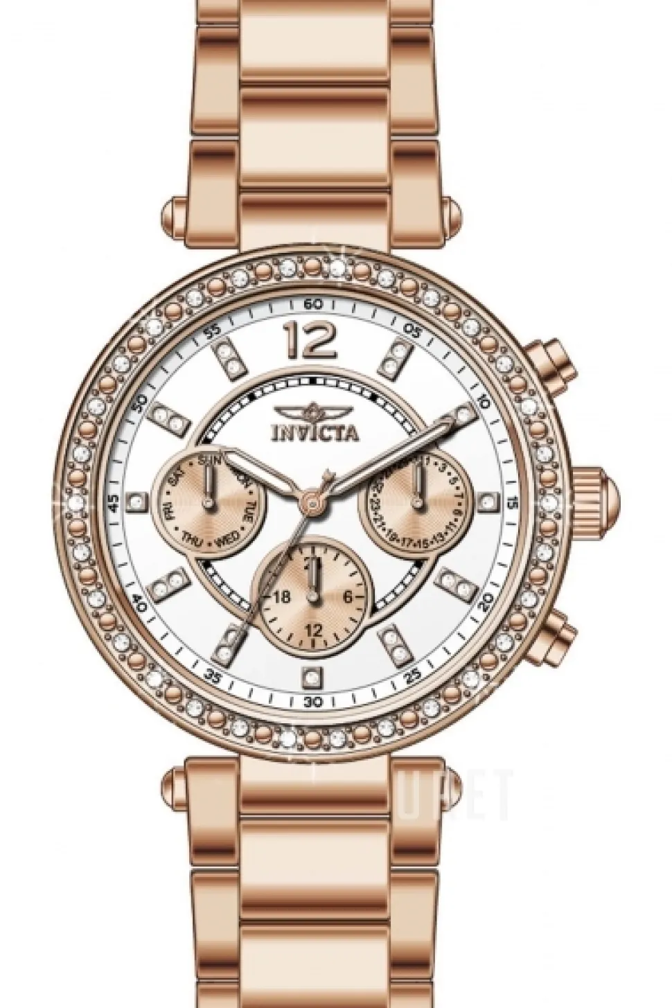 Angel Vit/Roséguldstonat stål Ø36 mm