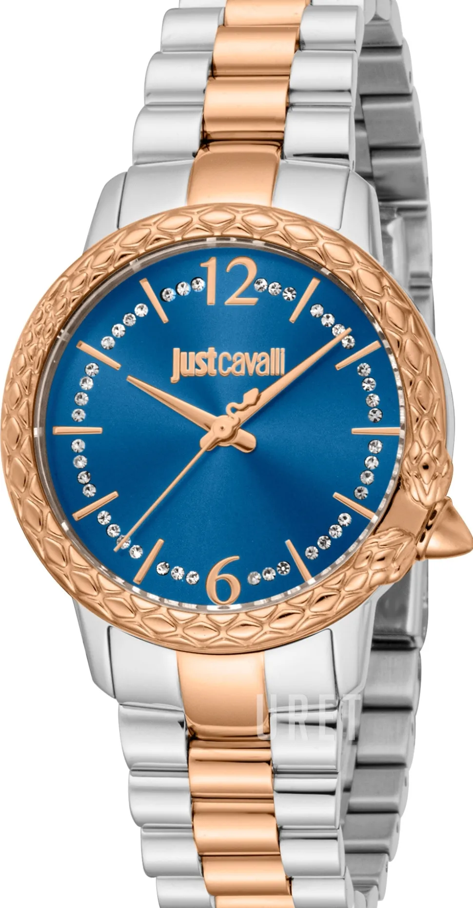 Animalier Blå/Roséguldstonat stål Ø32 mm