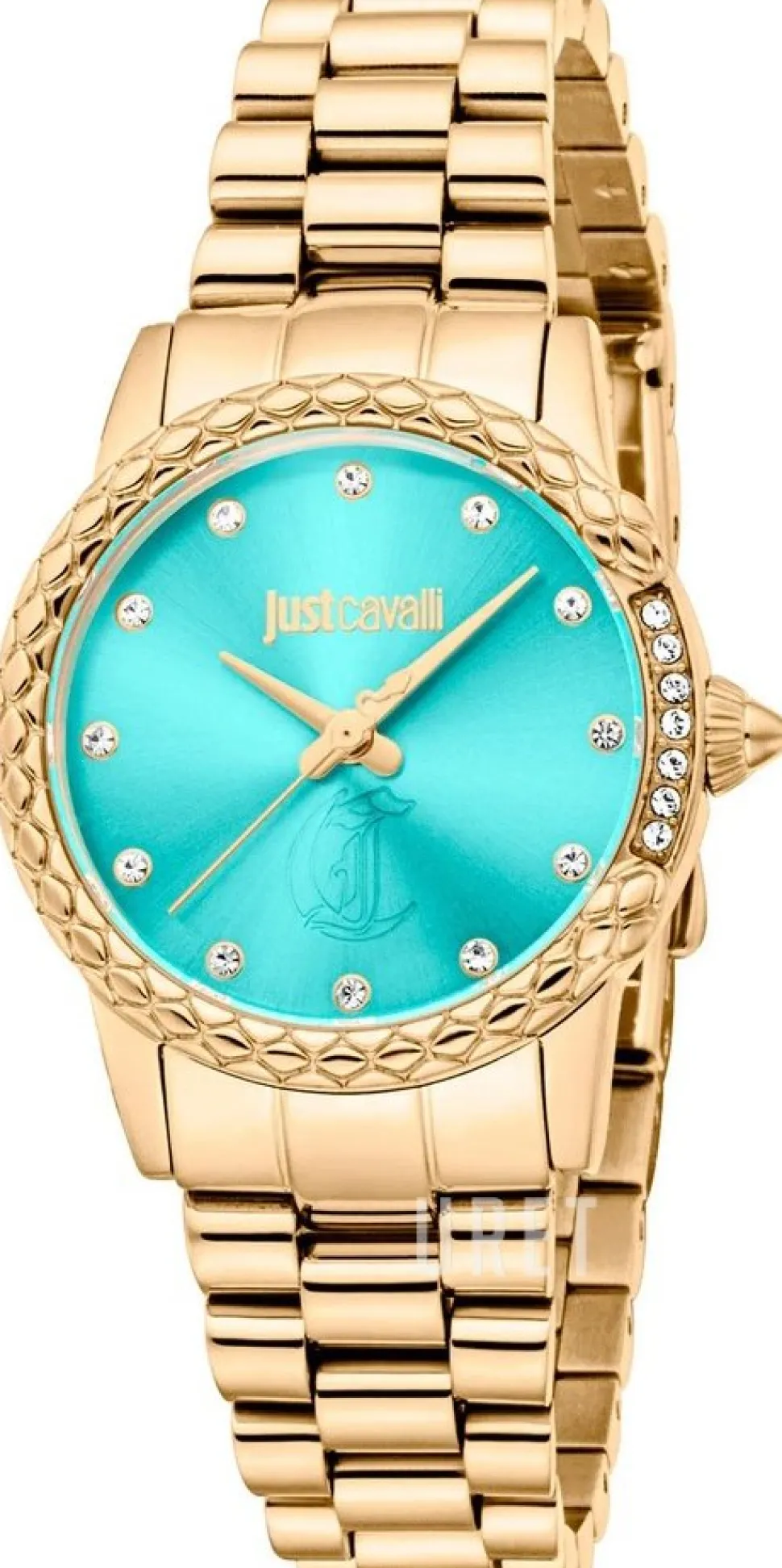 Animalier Fiorenza Snake Turkos/Gulguldtonat stål Ø30 mm