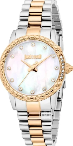 Animalier Fiorenza Snake Vit/Gulguldtonat stål Ø30 mm