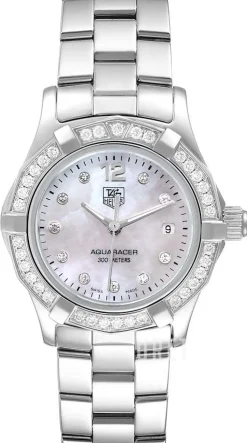 Aquaracer 27 mm Diamond Dial And Bezel Vit/Stål Ø27 mm