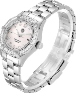 Aquaracer 27 mm Diamond Dial And Bezel Vit/Stål Ø27 mm