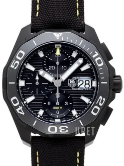 Aquaracer Chronograph Svart/Textil Ø43 mm