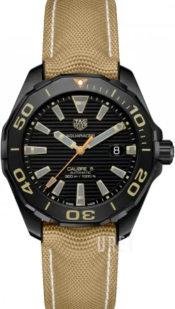 Aquaracer Svart/Läder Ø43 mm