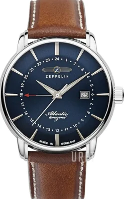 Atlantic Blå/Läder Ø41 mm