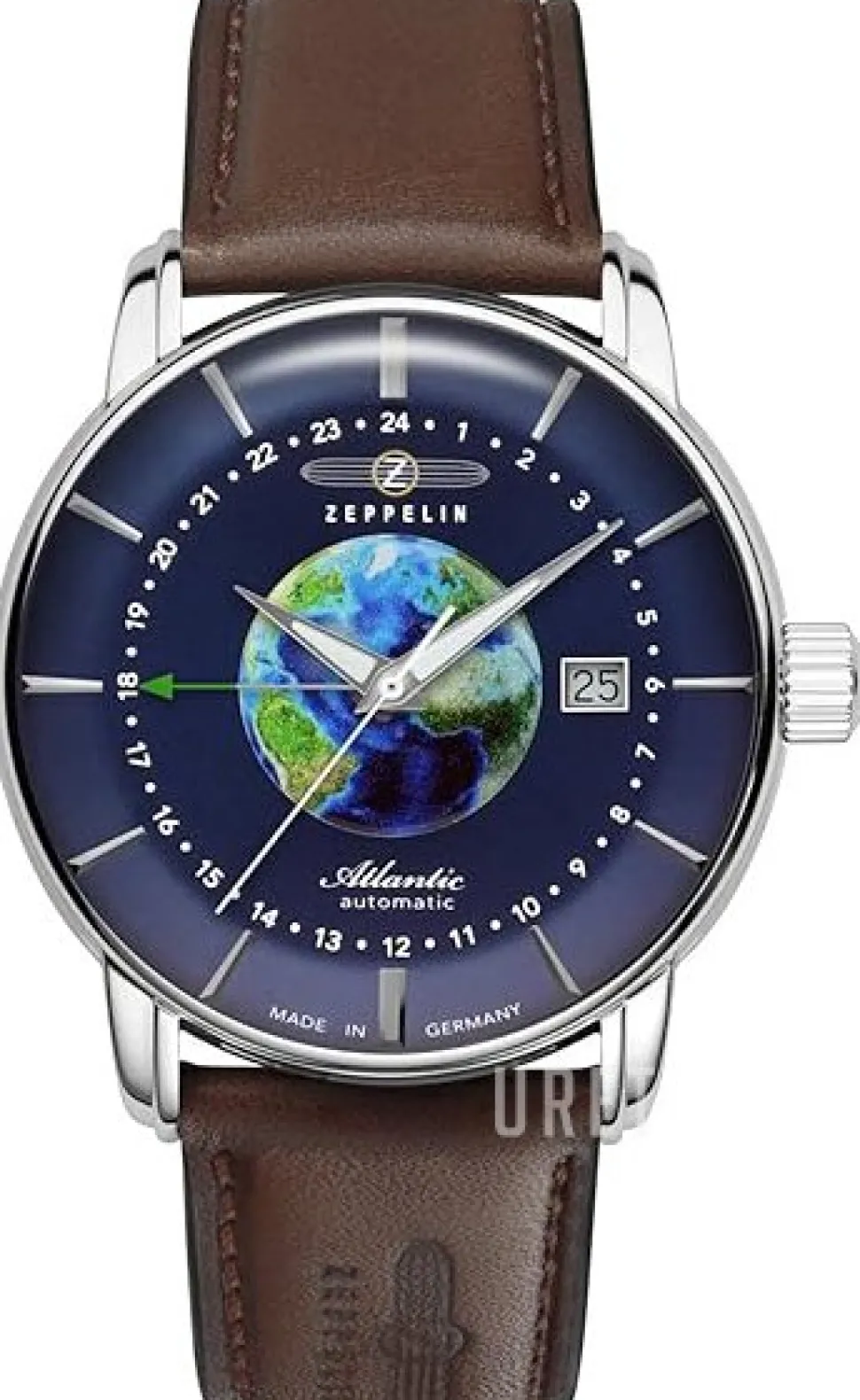 Atlantic Blå/Läder Ø42 mm