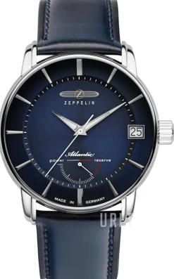 Atlantic Blå/Läder Ø43 mm