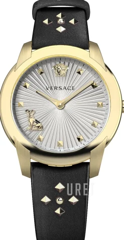 Audrey Silverfärgad/Läder Ø38 mm