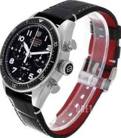 Autavia Svart/Läder Ø42 mm