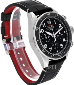 Autavia Svart/Läder Ø42 mm