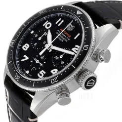 Autavia Svart/Läder Ø42 mm