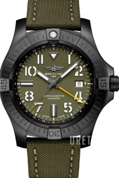 Avenger Automatic Gmt 45 Grön/Läder Ø45 mm