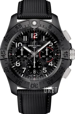 Avenger B01 Chronograph 44 Night Mission Svart/Läder Ø44 mm