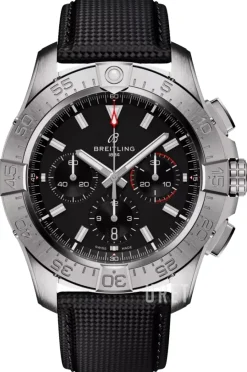 Avenger B01 Chronograph 44 Svart/Läder Ø44 mm