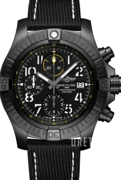 Avenger Chronograph 45 Svart/Läder Ø45 mm