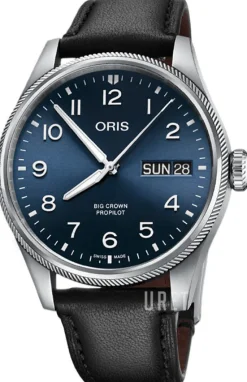 Aviation Blå/Läder Ø44 mm