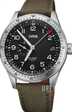 Aviation Svart/Läder Ø44 mm