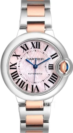 Ballon Blue Rosa/18 karat roséguld Ø33 mm