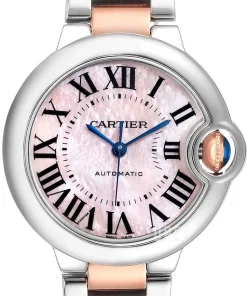 Ballon Blue Rosa/18 karat roséguld Ø33 mm